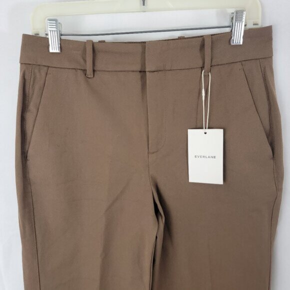 EVERLANE Womens Pants Sz 8 The Bi-Stretch Flare Pant Cocoa BROWN Career Hemmed - Picture 2 of 15